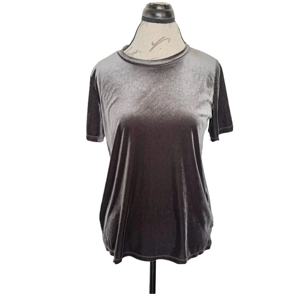 Old Navy Top Blouse Crush Velvet Size Small Holiday Party Festival Black Soft